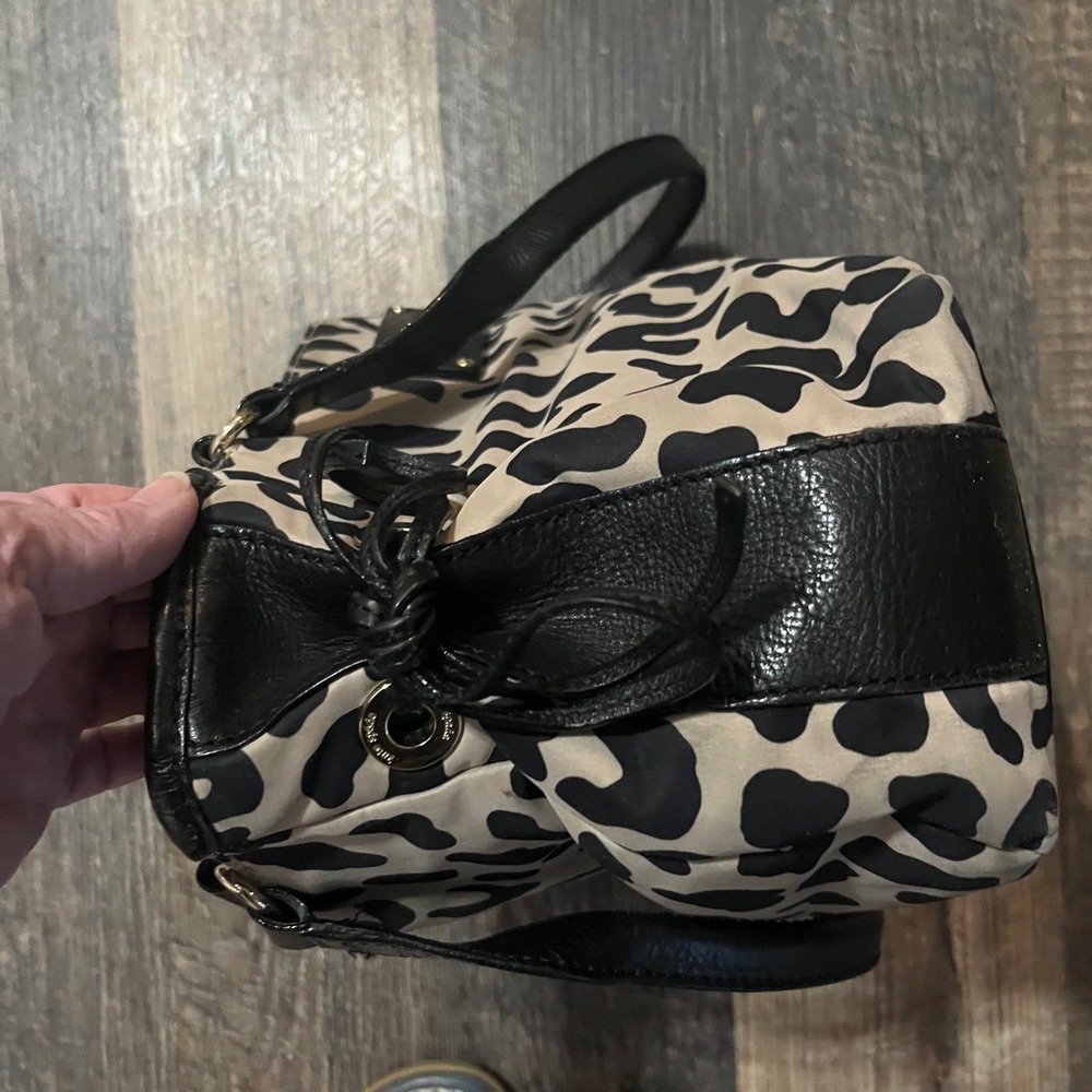 kate spade Beige and Black Leopard Print Satchel - Picture 6 of 9